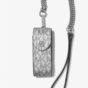 Michael Kors Metallic Logo Lipstick Holder